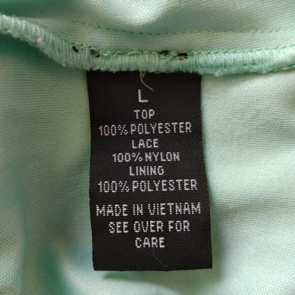 By & By Green Sleeveless Blouse Ruffle Front Women's Size L - Picture 6 of 10